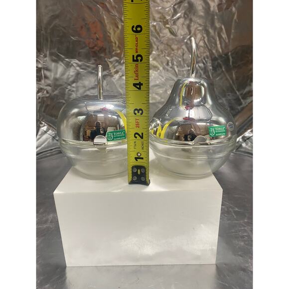 Towle Silverplate Pear and Apple Serving Jam Dish Bowl Set - Picture 4 of 4